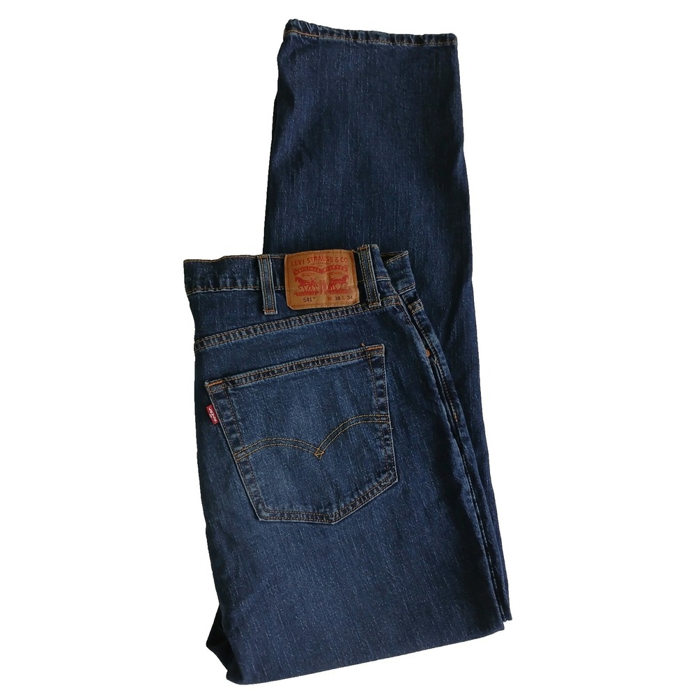 Levi's 541 Athletic Taper-Fit Blue Denim Jeans Men's Size 38 x 34